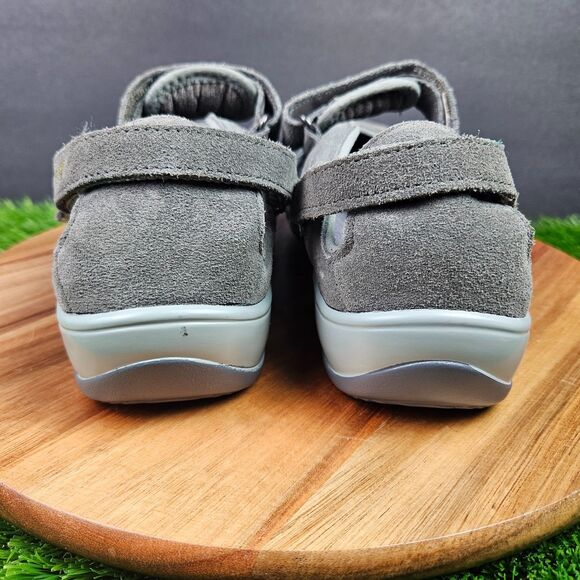 Orthofeet Womens Sanibel Mary Jane 9.5 Wide Gray Green Suede Orthotic Shoes 895 - Picture 3 of 11